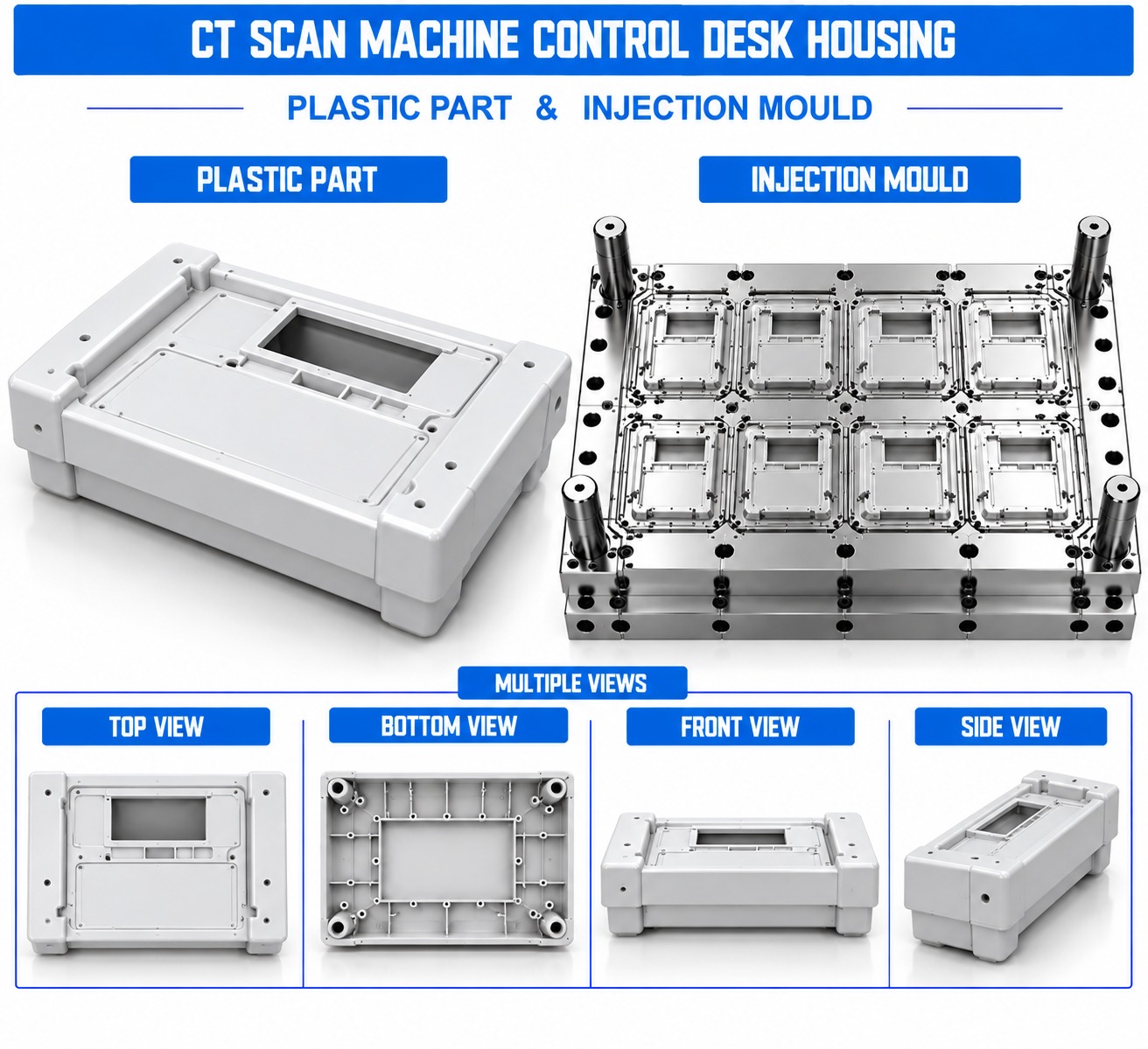 CT Scan Machine Plastic Control Desk Housing Mould and Moulding Service
